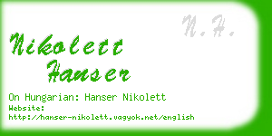 nikolett hanser business card